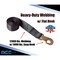 Tie 4 Safe 2" x 8' Off-Road Ratchet Tie Down Strap w/Snap Hook Auto Hauler Tow Truck Black, 4PK RT47-8-BLK-C-4 - alternate 2